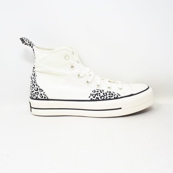Converse Chuck Taylor Lift Platform Hi Animalier White Womens 10.5 Shoe Sneaker - Picture 1 of 12